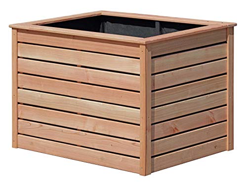 Preisvergleich Produktbild Hochbeet Lärche 125x85x80 DIY - Bausatz mit Lärchenholz glatt 20x90