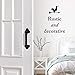 Heavy Duty Barn Door Handles (Set of 2) Black Rustic Cast Iron Gate Handles - Farmhouse Decor, Strong Closet Sliding Door Pull - with Hardware (Large - 9 inches, Indoor & Outdoor)