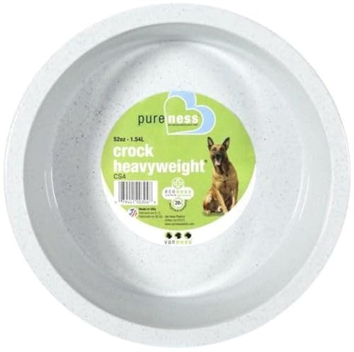 Van Ness Crock Heavyweight Dish Food Bowl for Dogs...