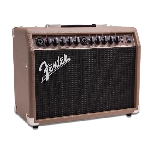 Fender Acoustasonic Guitar Amp for Acoustic Guitar, 40 Watts, with 2-Year Warranty 2x6.5 Inch Speakers, Chorus Effect, Dual Front-panel Inputs, 9.8Dx17.6Wx15.5H Inches, Brown/Wheat