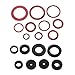 141pcs Rubber Gasket, 18 Sizes NBR Seal Plumbing Washers Assortment Set with Plastic Storage Box for Tap, Air Cylinder, Valve, Pump, Automobile, Bearing