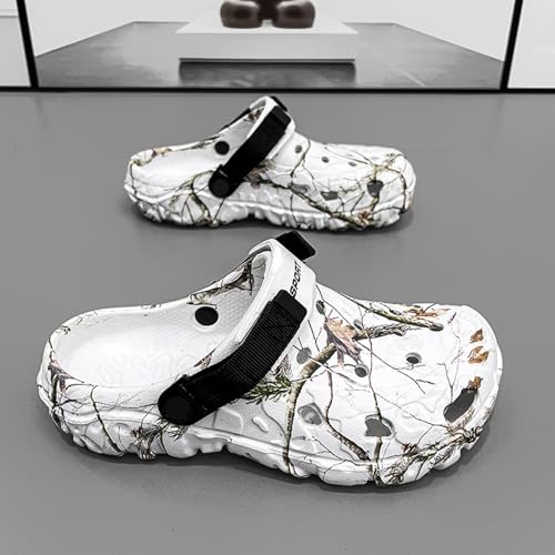 Image of SECHRITE Men's Clogs Athletic Sports Outdoor Sandals Water Beach Shoes Slippers Sandals Lightweight Comfortable Breathable with Adjustable Back Strap