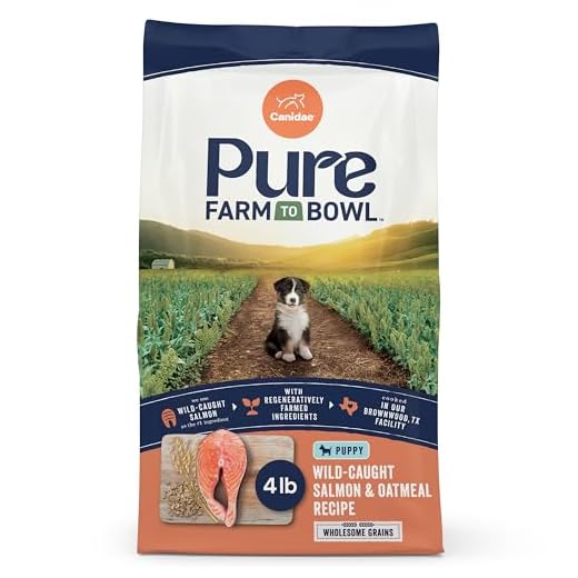Canidae Pure Farm to Bowl Wild-Caught Salmon & Oatmeal, Puppy, Dog Food, 4lb