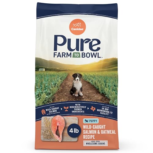 Canidae Pure Farm to Bowl Wild-Caught Salmon & Oatmeal, Puppy, Dog Food, 4lb