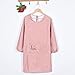 Duyou Tablier de cuisine imperméable et résistant à l'huile pour adulte à manches longues avec manches pour homme et femme Rose