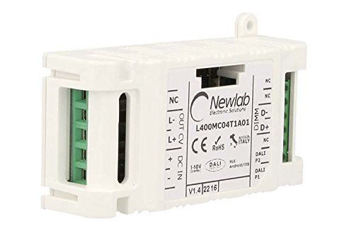 Newlab Led Dimmer PWM 12A Dimmerabile Tramite Bluetooth Pulsante N.O. 0-10V 1-10V Dali Potenziometro