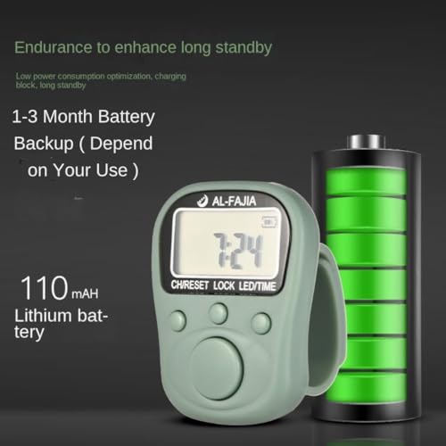 Image of 70 Lakh Naam Japa Counter |Comes with 70 Lakh Naam Japa Feature, Led Light, Date & Time Feature in It for Chanting & Meditation (Green)