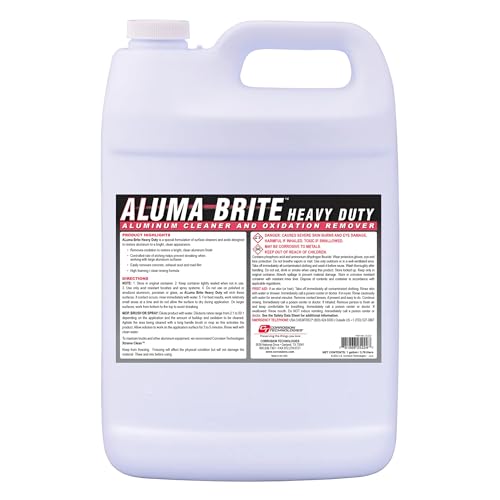 Corrosion Technologies ALuma Brite Heavy Duty Aluminum Cleaner, Industrial Brightener for Oxidation Removal, Concrete and Soot Residue, Commercial-Grade, High Foaming Rinse-Free Formula, 1 Gallon