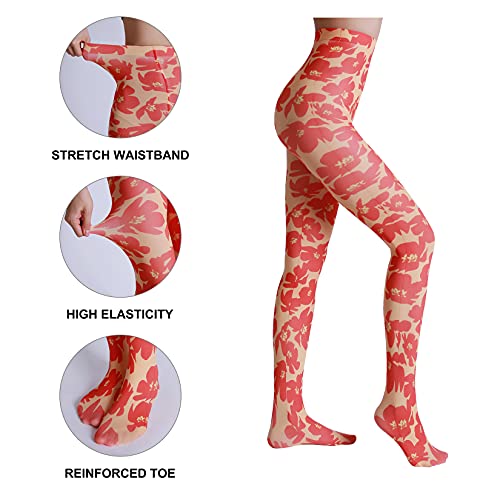 Image of Sahabowi Women Tights, Sheer High Waist Pantyhose, Vintage Control Top Stockings