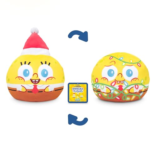Image of TeeTurtle Reversible Spongebob Holiday 6 Inch Flip Plushie