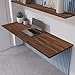 Howizz 55 x 28 in. Solid Wood Table Top, Dark Walnut Stained Acacia Desktop for Standing Desk/Office Tabletop/Countertop, 1in. Thick