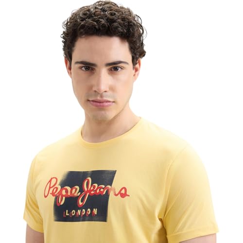 Image of Pepe Jeans Men T-Shirt|Cotton|Slim Fit
