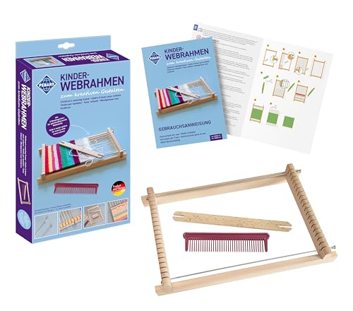 Pebaro WEB0117 Kinder-Webrahmen aus Holz zum kreativen Gestalten,...