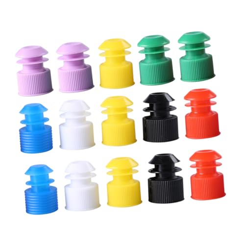OSOLADY 3sets 12mm Plastic Test Tube Plugs Medical Tube Cork Stoppers 100 Count Set 100pcs*3 Random Color