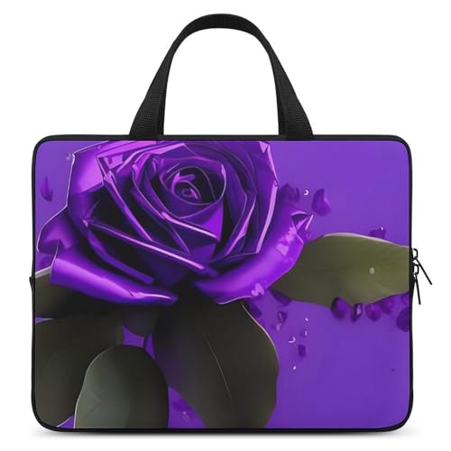Housse ordinateur portable 10" antichoc néoprène souple motif rose violet