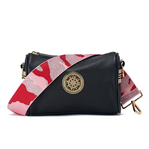 Image of Wide Purse Straps Replacement Adjustable Crossbody Gold Hardware Canvas Shoulder Strap For Women