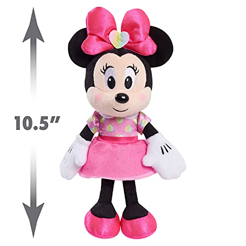 Disney Junior Minnie Mouse 8-Inch Small Hearts Beanbag Plush in Pink Heart Dress, Stuffed Animal - Thumbnail 4