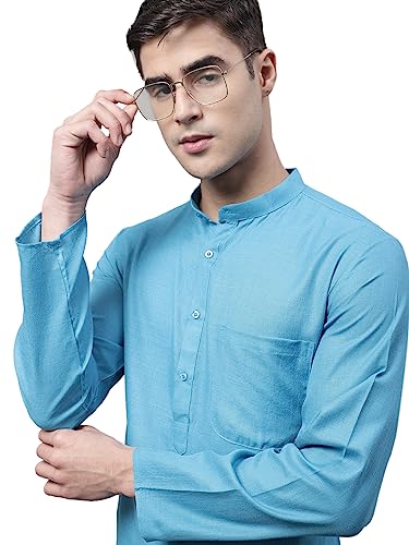 Image of Jompers Men's Cotton Regular Fit Solid Kurtas