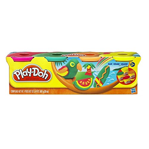 Play-Doh Classic Tropical Colors 4 Can Pack Arts & Crafts 20oz.