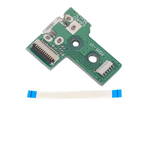 eXtremeRate Repair Parts USB Charging Port Charger Socket Board Replacement 12 Pin Flex Cable for Playstation 4 PS4 3rd Generation JDS-030 JDM-030
