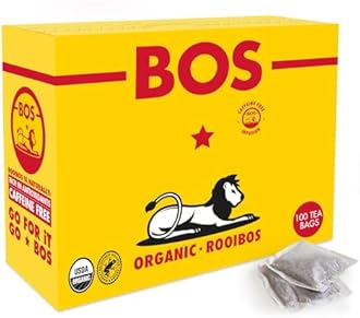 Organic Rooibos Tea Bags - 100 Count - Caffeine Free, Naturally Sweet, Antioxidant-Rich - Rooibos Tea Organic Made In South Africa - BOS