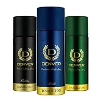 DENVER Hamilton Deo (165ML) + Caliber Deo(165ML) + Pride Deo (165ML) – Combo of 3| Long Lasting Deodorant Combo Set for…