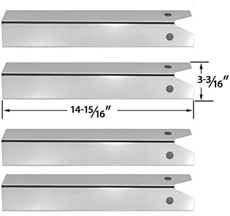 Repair Kit for Uniflame GBC850W Gas Grill Includes 4 Stainless Heat Plates and 4 Stainless Steel Burners