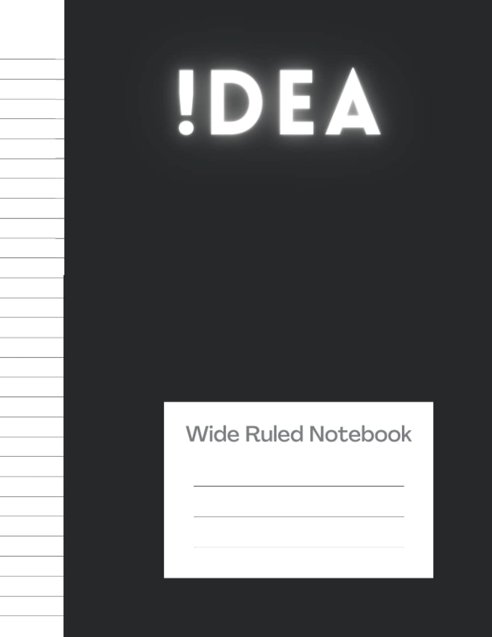 Motto Black Wide Ruled Notebook: All-Purpose Composition Wide Ruled College Notebook, used by Students for Subjects (8.5 x 11 inch), 100 pages (Colourful Wide Ruled Notebook)