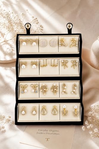 Image of Shining Diva Fashion 12 Pairs Set Earrings for Women Girls with Stylish Organizer Box | Valentine Birthday Rakshabandhan Gifts for Girls Girlfriend Wife Sister