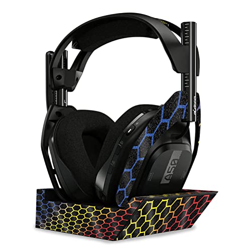 Image of MightySkins Glossy Glitter Skin Compatible with Astro A50 Wireless Headphones + Base Station (Gen 4) - Primary Honeycomb | Protective, Durable High-Gloss Glitter Finish | Easy to Apply