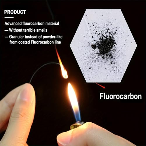 Fluorocarbon líder para pesca con grillete y snaps, 20-80 lb, 6-24 pulgadas miniatura 5