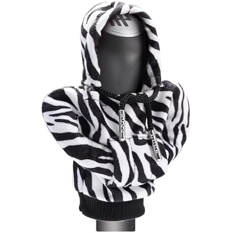 ZHSMS Gear Shift Hoodie, Universal Hoodie Car Gear Shift Cover, Funny Shifter Hoodie, 4.76 Inch Car Shifter Stick Protector Decoration(Zebra Stripes) Cover