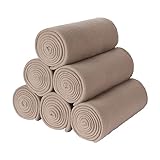 Special SG Glory Fleece Throw Blanket Set Bulk for Travel Kids Outdoor Wedding Pet (Camel, Pack of 6 50x60 Inches)