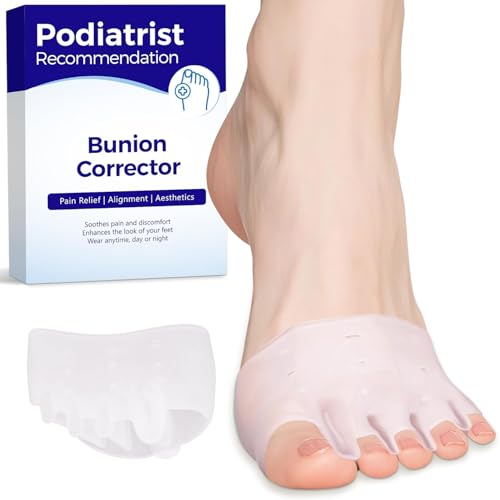 Habioer Toe Separators for Women - Podiatrist Recommended, Toe Spacers for Men, Breathable Bunion Corrector, Plantar Fasciitis(1 Pair)