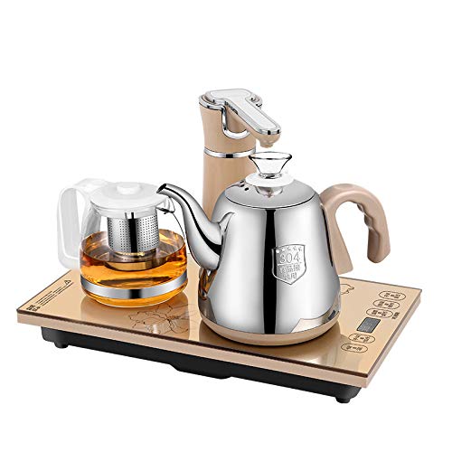 Preisvergleich Produktbild XWH Elektrischer Wasserkocher, Vollautomatischer Warmwasserbereiter, Wasserabweisender Wasserkocher Für Den Haushalt, Isolierter Elektromagnetischer Tee-Teekocher, Teeservice,Gold,cm