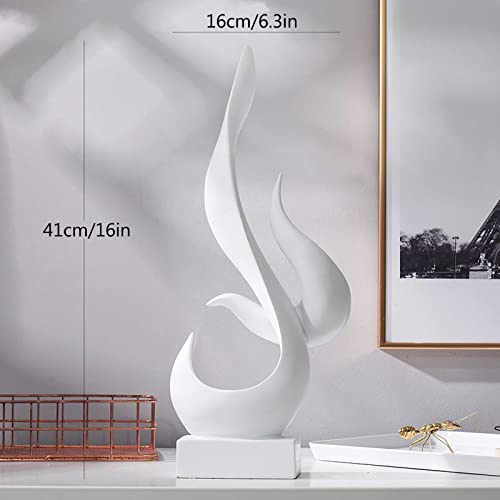 Statue moderne noire et blanche objet de décoration pour salon et bureau