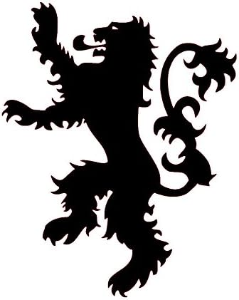Game of Thrones House Lannister Lion Vinyl Sticker Decal HBO TV Series (5.5" inches (Black)