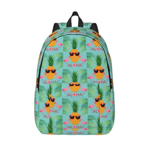 Mochila de lona diseño de piña y flamenco CHAbu clásica de alta resistencia S