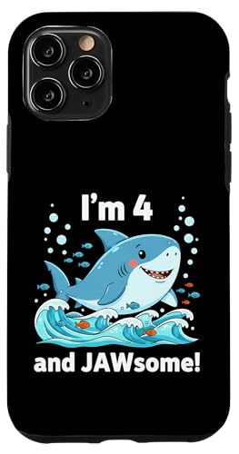 I'm 4 and Jawsome Shark 4΂̒a qp X}zP[X iPhone 11 Pro p
