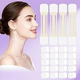 Loxbcin Neck Tape Lifting Invisible, 40 PCS+4 Strips,Neck Lift Tape Invisible,Neck Wrinkle Patches Behind,Face Lift Tapes for Tightening Sagging Skin Turkey Double Chin Wrinkles Women