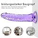Lila Dildo-Set (16,5 cm/19 cm/24,5 cm)realistische Saugnapf-Dildos (klein/groß/groß)G-Punkt-/P-Punkt-Stimulation, kompatibel mit Strap-On-Geschirr, geeignet für unerfahrene bis fortgeschrittene Nutzer