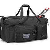 TONRUYN 120L Extra Large Baseball Duffle Bag for Adult Softball Gym Bag with Shoe Compartment, Sports Duffel Bat Equipment Bag Coach Team Catchers Gear Bag for Hockey Football Basketball Soccer, Black