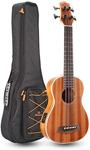 Uk Dream® Ukulele of Electric Acoustic Bass, EQ balancer, Soprano Sapele Wood Hawaii Professional Uke Starter Kits for Beginner and Advanced, Kids and Students, 30 inch (Concert, Spruce) UB113