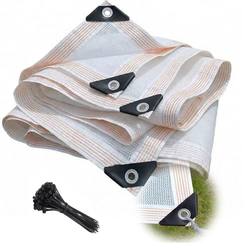Malla Sombreadora 90% Protección UV con Ojales, Red de Sombra Transpirable para Exterior Jardín Terraza, Lona Parasol Cortavientos para Pérgola Invernadero Plantas(0.9x48m)