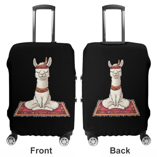 Llama Yoga Luggage Cover Suitcase Protector Travel Baggage Covers for Men Women XL3