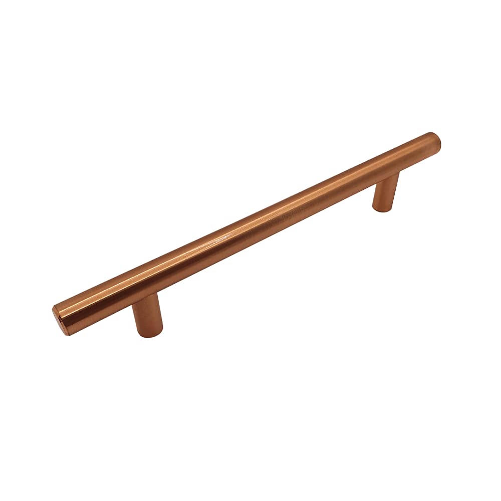 FittingsCo VEROLI T Bar Handle Copper Finish 128mm Hole Centres