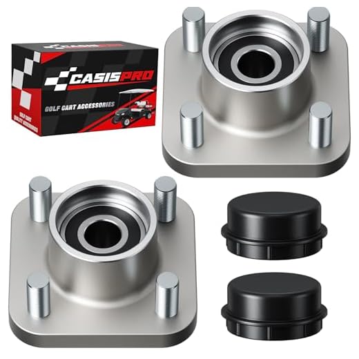 CASISPRO Golf Cart Front Wheel Hub Assembly for Club Car DS & Precedent 2003-Up, Club Car Front Wheel Bearing Hubs with Dust Cover, OEM# 102357701, 2PCS