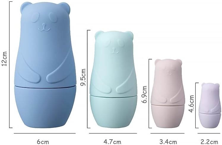 Miniatura 7 de SNRISE 1 Unidades Montessori Nesting Doll Toy Russian Matryoshka Doll Juguetes educativos para niños Silicona Stacking Blocks Doll Inside Doll