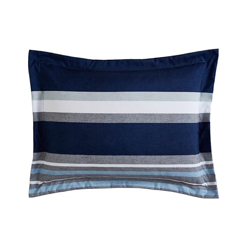 Twin/Twin XL Comforter Set, Soft Brushed Bedding with a Relaxed Feel for Year-Round Use, 2 Piece Bed Set with Matching Pillowcase (Heathered Block Grey)