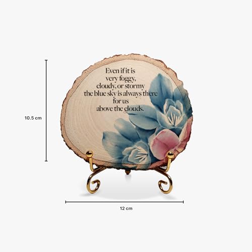 Image of MOTIVATIONAL GIFTS Blue Sky Wooden Motivational Quotes Table Decorative Gifts Wood Showpiece For Office Table Living Room, 12 Centimeters